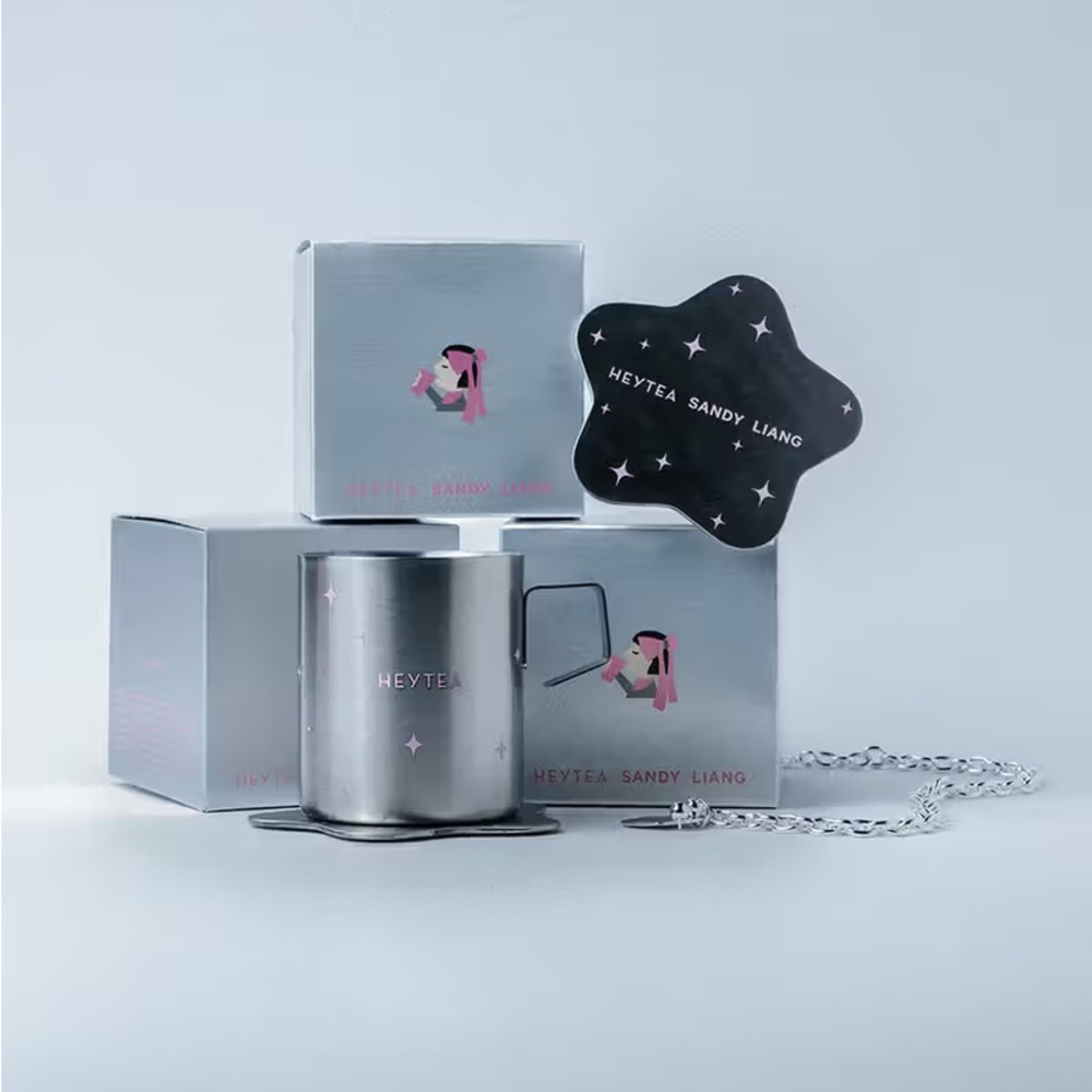 Heytea x Sandy Liang Set - Silver Mug, Star Coaster, Fan, Tote Bag